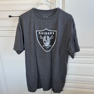 NFL Raiders Charcoal Gray Short Sleeve Tee